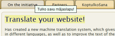 Koptulkošana darbojas nepilnīgi. Redzams tikai tulkojums.